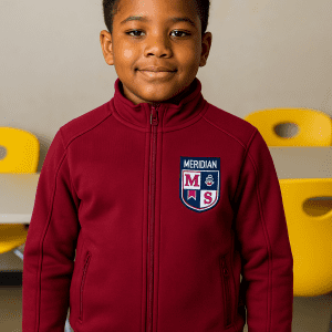 ZIP-Jacke ohne Kapuze Bordeaux