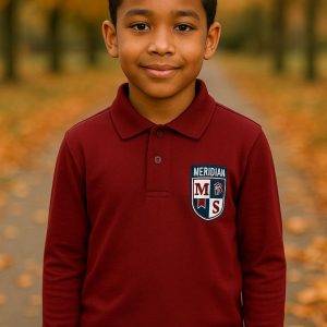Polo Shirt langarm Bordeaux